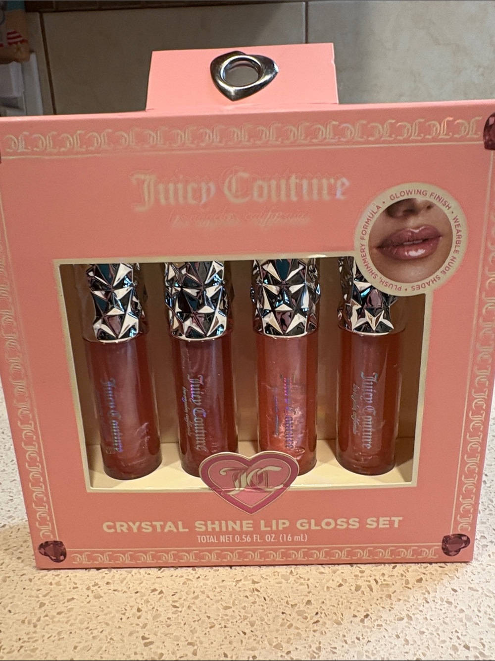 Juicy Couture Lip Gloss Set of 4- Rose Pink Shades